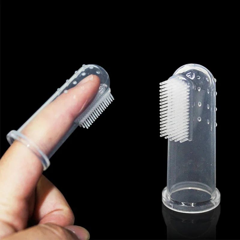 Escova de dentes super macia Escova de Dedo Oral-Care DUTRIEUX™: Higiene Avançada em Sílica Gelpara animais de estimação