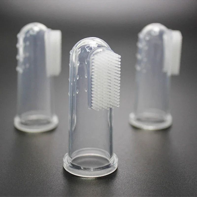 Escova de dentes super macia Escova de Dedo Oral-Care DUTRIEUX™: Higiene Avançada em Sílica Gelpara animais de estimação