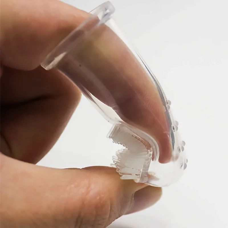 Escova de dentes super macia Escova de Dedo Oral-Care DUTRIEUX™: Higiene Avançada em Sílica Gelpara animais de estimação